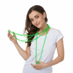 1980s Beaded Necklace, Green