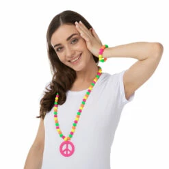 1960s Beaded Set, Rainbow