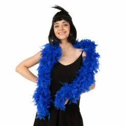 Feather Boa, Blue