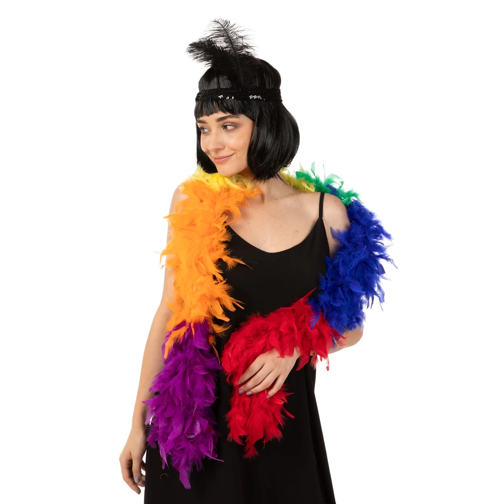 Feather Boa, Rainbow 3 Feather Boa, Rainbow