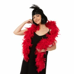Feather Boa, Red