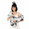 Feather Boa, White With Black Tips