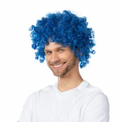 Afro Wig, Blue