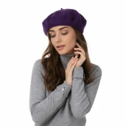 Beret Hat, Purple