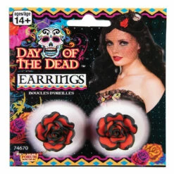 Day Of The Dead Rose Earrings
